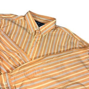 Ralph Lauren Classic Fit Striped Button Down Shirt Mens Size XL
